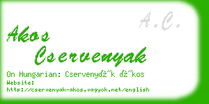 akos cservenyak business card